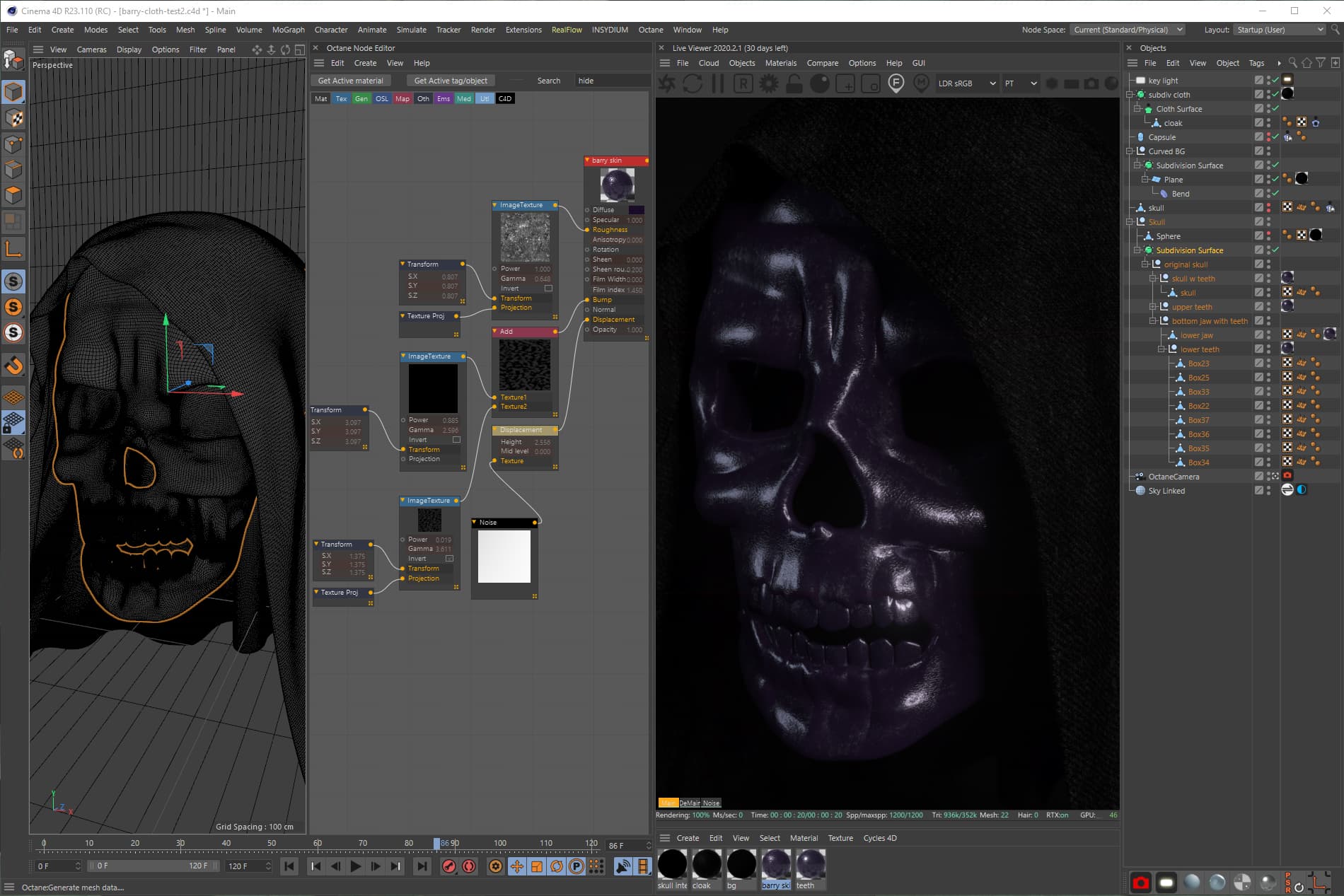 Cinema 4D Software screen