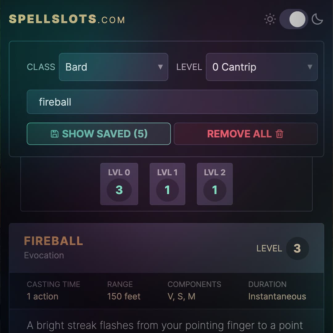 Spellslots.com project featured image